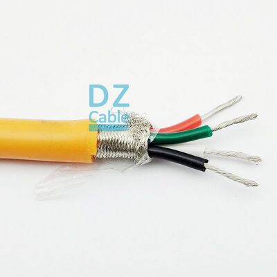 Kualitas Kabel Silikon Fleksibel Multicore Terskrin 180 Panas Oranye | EWKF-C 4 Inti 0.75mm² Pabrik